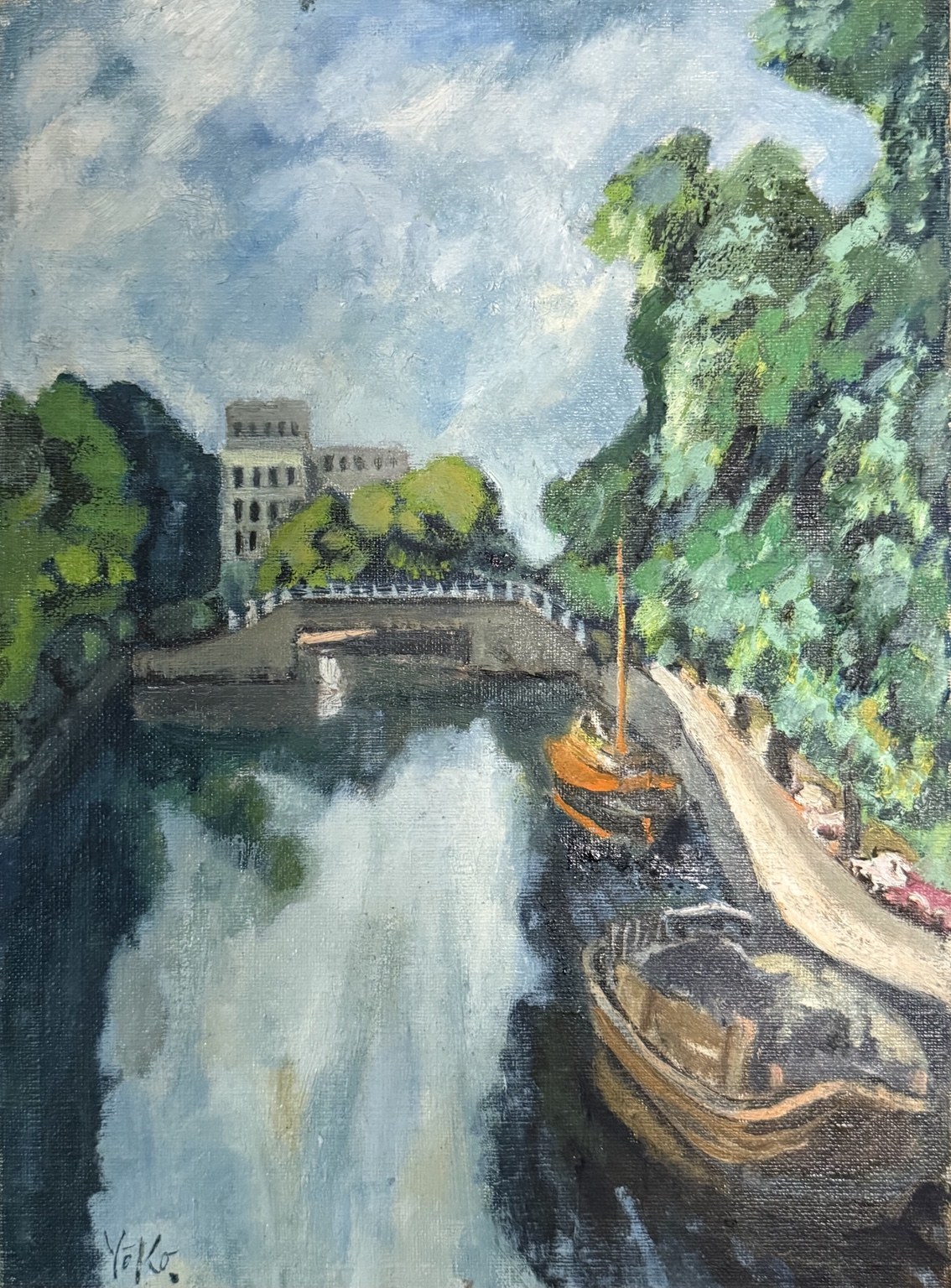Yoko Nakamura, Afternoon Light Along the Canal