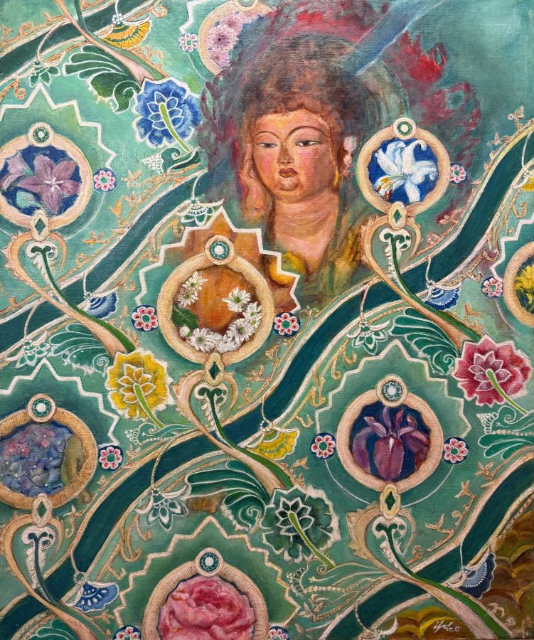 中村陽子《花の記憶をまとう女神》