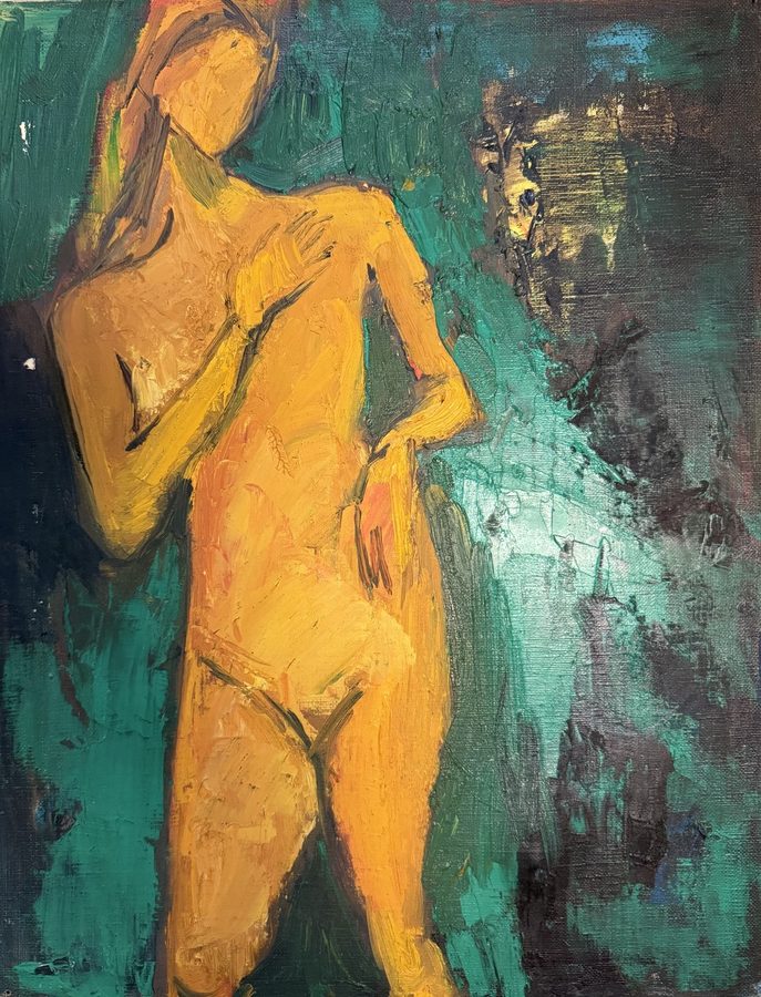 Yoko Nakamura, A Nude Standing in the Green Night
