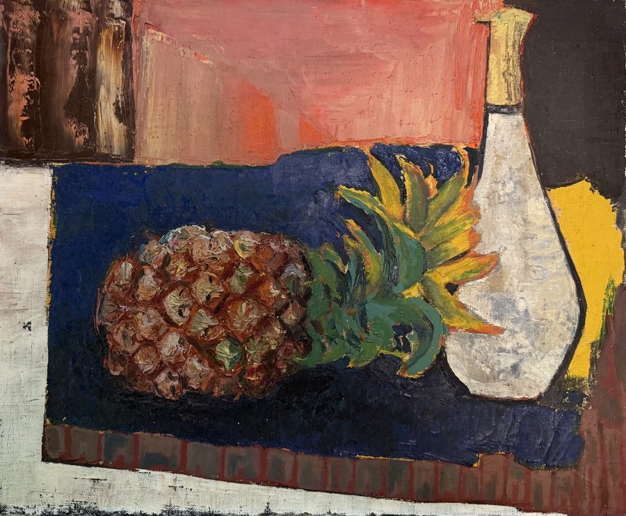 Yoko Nakamura, Fruit and a White Vessel before Dawn