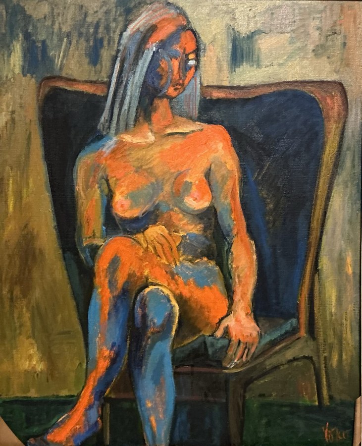 Yoko Nakamura, Seated in a Mantle of Blue Shadow